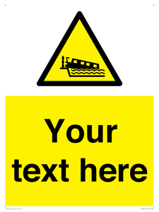 Custom warning grounding narrow boat on lock cill